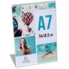 Exacompta Tischaufsteller A7, Hochformat, Exacryl – Kristall, 10 Stück