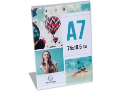 Exacompta Tischaufsteller A7, Hochformat, Exacryl – Kristall, 10 Stück