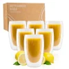 Exitoso Latte Macchiato Gläser 450 ml, 6 Stück, Transparent