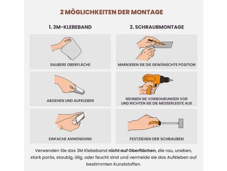 Exitoso Magnetschiene für Messer Silber