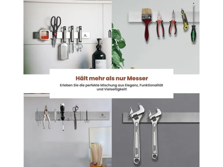 Exitoso Magnetschiene für Messer Silber