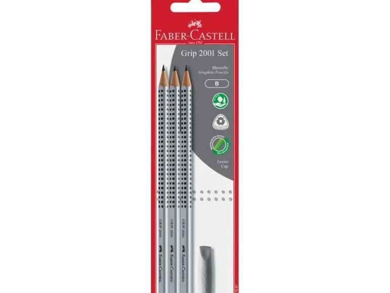 Faber-Castell Bleistift Grip 2001 Set B, 3 Stück