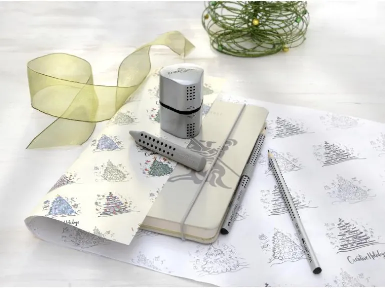Faber-Castell Spitzer Grip 2001 Dreifach Manuell, Silber