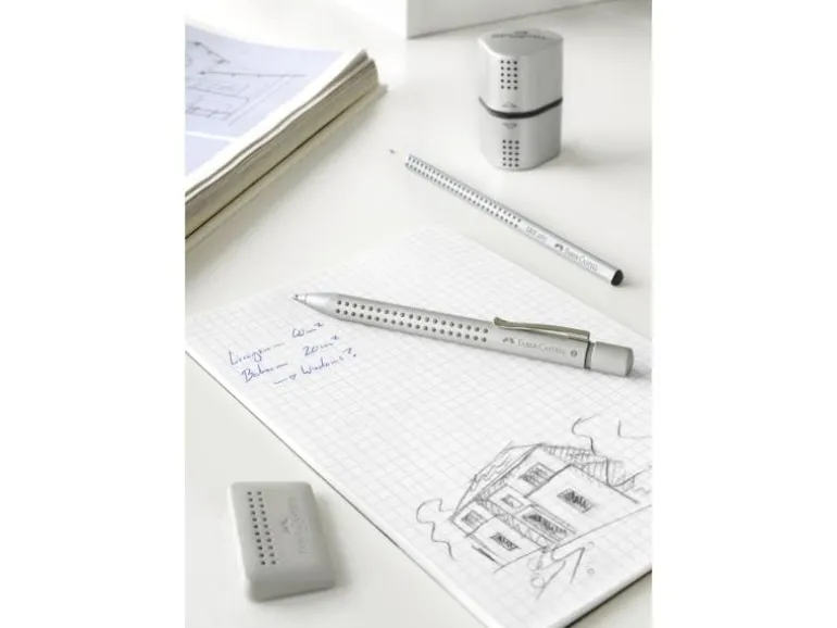 Faber-Castell Spitzer Grip 2001 Dreifach Manuell, Silber