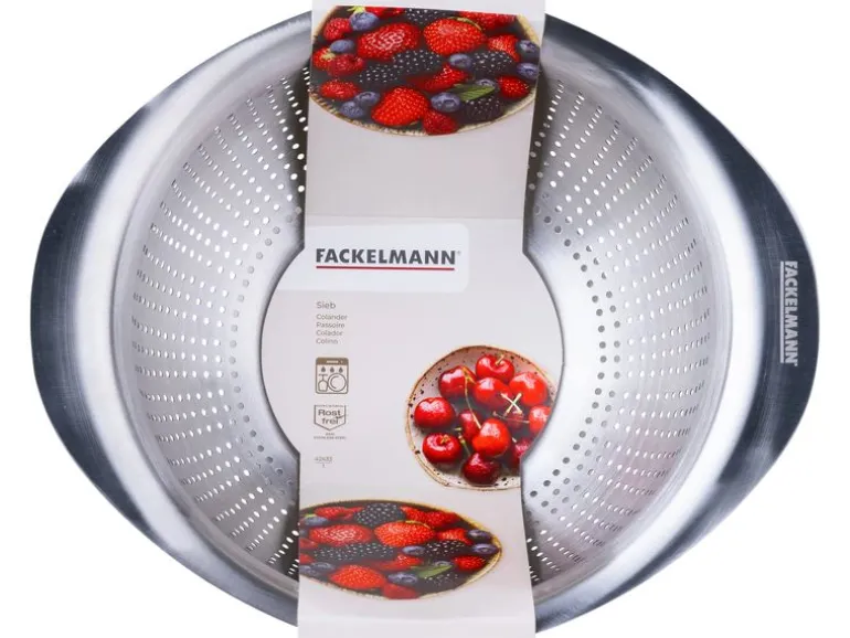 Fackelmann Abtropfsieb 23 cm, Edelstahl