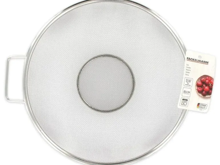 Fackelmann Abtropfsieb Sieb 26 cm, Edelstahl
