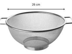 Fackelmann Abtropfsieb Sieb 26 cm, Edelstahl