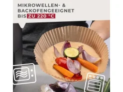 Fackelmann Backpapier Airfryer, Ø 20 cm, 40 Stück
