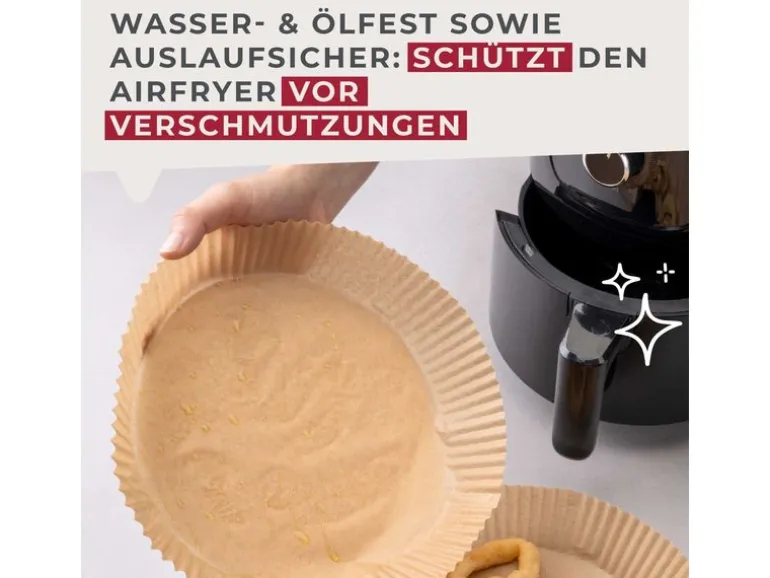 Fackelmann Backpapier Airfryer, Ø 20 cm, 40 Stück