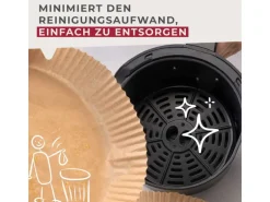 Fackelmann Backpapier Airfryer, Ø 20 cm, 40 Stück