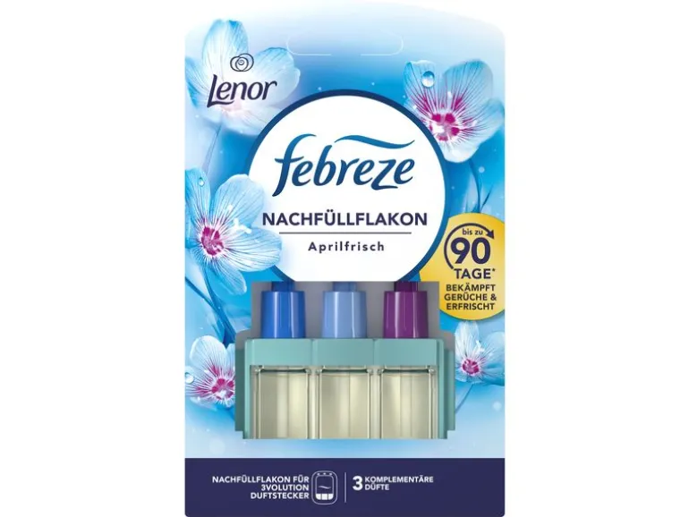 Febreze Duftstecker Nachfüllflakon 3 Volution, Lenor Aprilfrisch