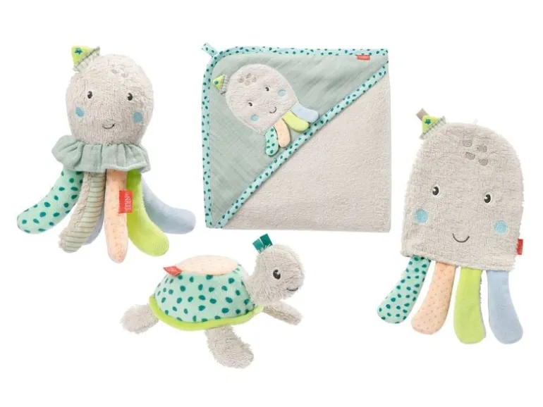 fehn Bade-Set «Meereskinder» 4-teilig Mehrfarbig