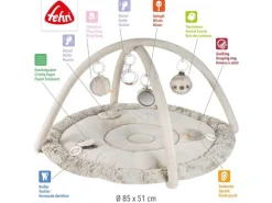 fehn 3-D-Activity-Decke Faultier, Grau/Beige