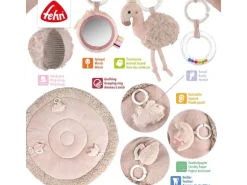 fehn 3-D-Activity-Decke Flamingo, Rose