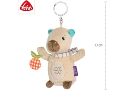 fehn Schlüsselanhänger Capybara, Beige / Braun, 13 cm