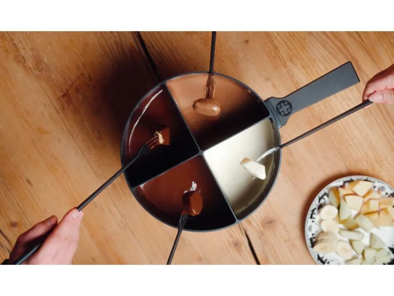 4Fondue Fondue-Caquelon Rot