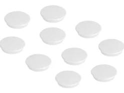 Franken Haftmagnet Magnet rund Ø 24 mm, 10 Stück, Weiss