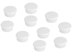 Franken Haftmagnet Magnet rund Ø 13 mm, 10 Stück, Weiss