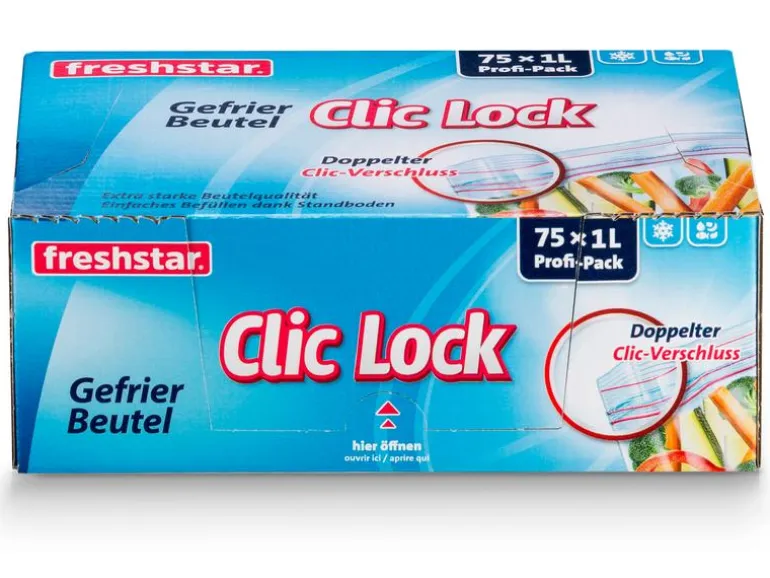 Freshstar Gefrierbeutel 1 Liter, 75 Stück