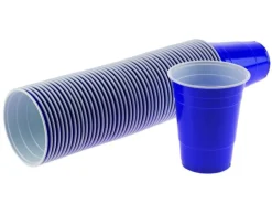 FTM Einwegbecher Beer Pong , 50 Stück, Blau
