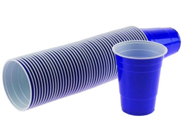FTM Einwegbecher Beer Pong , 50 Stück, Blau