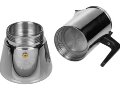FURBER Espressokocher Chicchi 10 Tassen, Silber