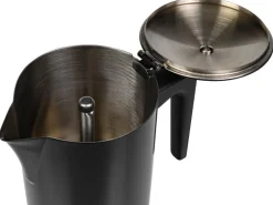 FURBER Espressokocher Chicchi 10 Tassen, Schwarz