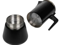 FURBER Espressokocher Chicchi 10 Tassen, Schwarz