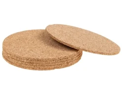 FURBER Glasuntersetzer Kork, 6 Stück, Ø 10 cm
