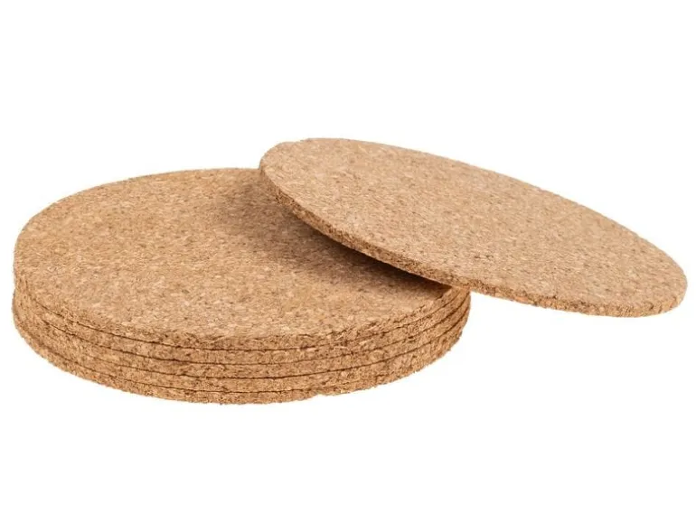 FURBER Glasuntersetzer Kork, 6 Stück, Ø 10 cm