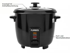 FURBER Reiskocher REN 1.8 l, Schwarz