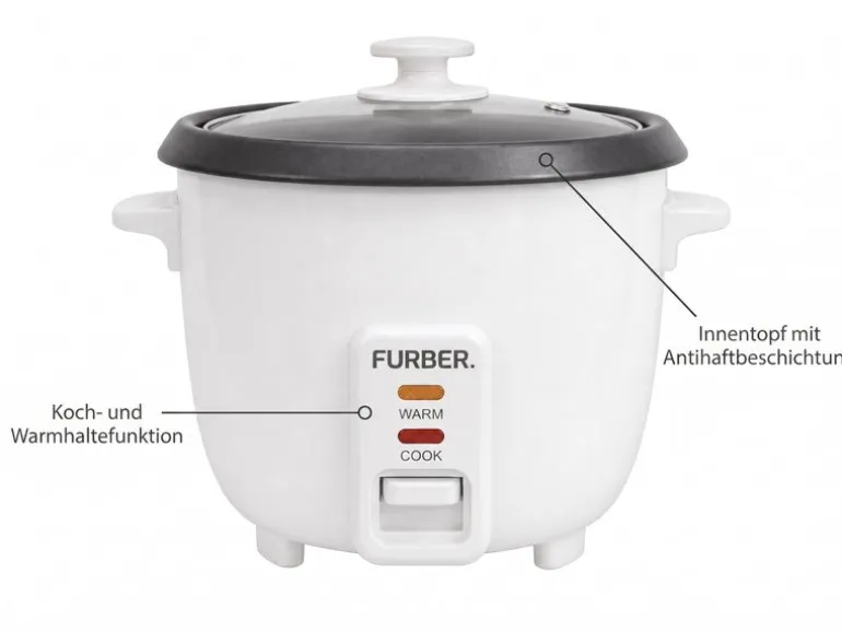 FURBER Reiskocher REN 0.6 l, Weiss