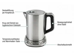 FURBER Wasserkocher Select 1.5 l, Edelstahl