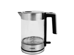 FURBER Wasserkocher Vetro 1.7 l, Silber/Transparent