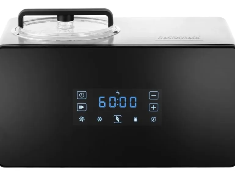 Gastroback Glacemaschine Advanced Control 1.5 l, Schwarz/Silber