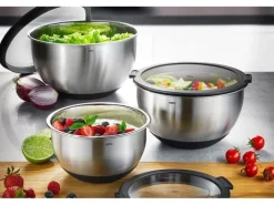 GEFU Rührschüssel Muovo 4.5 l, Schwarz/Silber