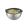 GEFU Rührschüssel-Set Mondi 1 l/2.5 l/4.5 l, Schwarz/Silber
