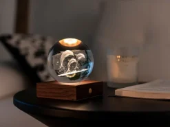 Gingko LED Stimmungslicht Amber Delfin Braun/Transparent