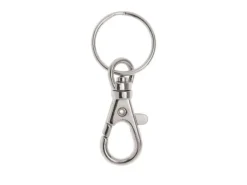 Glorex Schlüsselanhänger mit Karabiner, Ø 25 mm, Silber