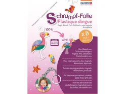 Glorex Schrumpffolie Transparent, A4, 5 Bogen