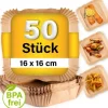 GOURMETmaxx Backpapierschalen, 16 x 16 x 4.5 cm, 50 Stück