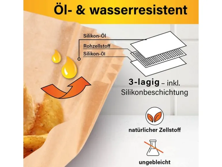 GOURMETmaxx Backpapierschalen, 16 x 16 x 4.5 cm, 50 Stück