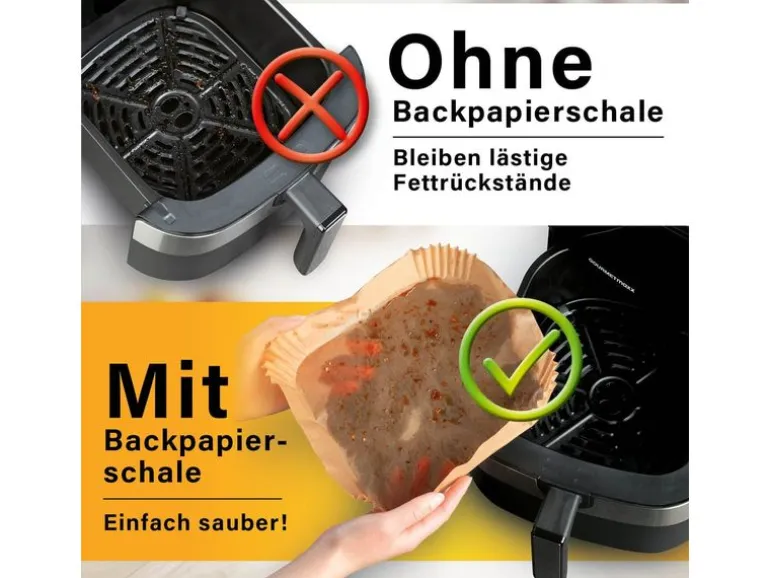 GOURMETmaxx Backpapierschalen, 16 x 16 x 4.5 cm, 50 Stück