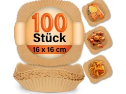 GOURMETmaxx Backpapierschalen, 16 x 16 x 4.5 cm, 100 Stück