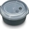 GOURMETmaxx Mikrowellendose 3 Stück 650/1000/1800ml Grau