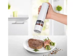 GOURMETmaxx Salz- und Pfeffermühle 22.4 cm, Schwarz/Weiss