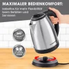 GOURMETmaxx Wasserkocher 1.8 l, Schwarz/Silber