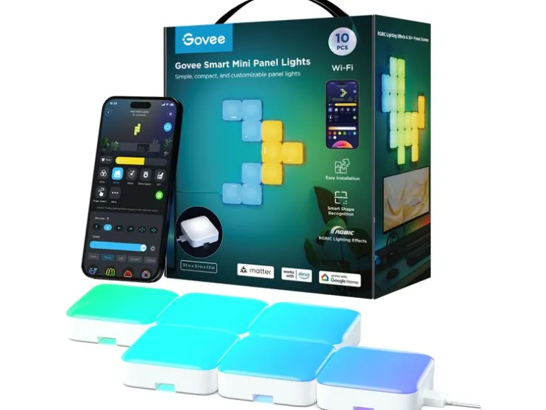 Govee Panelleuchte Smart Mini Erweiterung, 6er, RGBIC