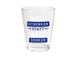 Grafik Werkstatt Schnapsglas Nachschenken statt nachdenken