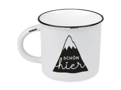 Grafik Werkstatt Vintage Becher Bergglück, Schön hier